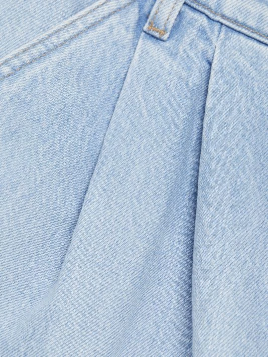 Mother Double-Pleated Denim Shorts 9 Mother Double-Pleated Denim Shorts - Image 7