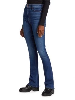 Mother Runaway High-Rise Stretch Slim Boot-Cut Jeans -Cheap Mother And Heron Store unnamed file 371