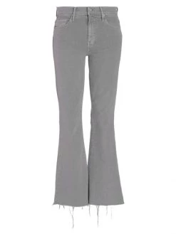 Mother The Weekender Fray Mid-Rise Stretch Flare Jeans