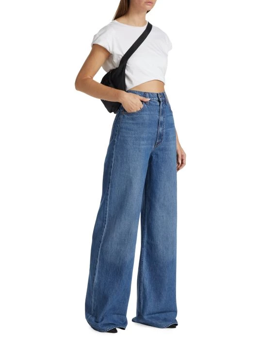 Mother Funnel Cuff High-Rise Rigid Wide-Leg Jeans 4 Mother Funnel Cuff High-Rise Rigid Wide-Leg Jeans - Image 2