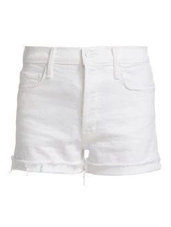 Mother The Proper Mid-Rise Stretch Denim Shorts