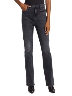 Mother High-Waisted Smokin' Double-Heel Jeans -Cheap Mother And Heron Store unnamed file 552