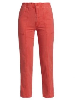 Mother The Springy High-Rise Straight-Leg Ankle Jeans