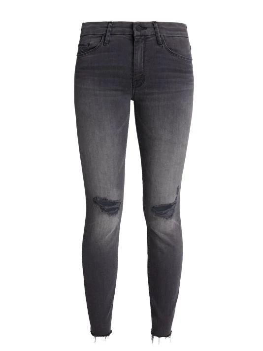 Mother Looker Distressed Stretch Skinny Crop Jeans 3 Mother Looker Distressed Stretch Skinny Crop Jeans