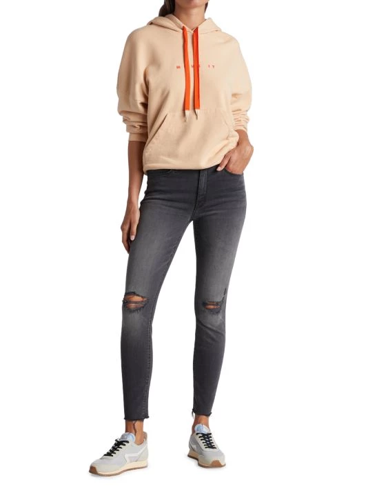 Mother Looker Distressed Stretch Skinny Crop Jeans 4 Mother Looker Distressed Stretch Skinny Crop Jeans - Image 2