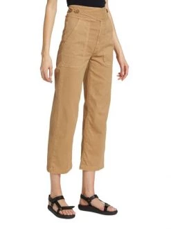 Mother The Wrapped Up Patch Pocket High-Rise Wide-Leg Ankle Jeans -Cheap Mother And Heron Store unnamed file 601