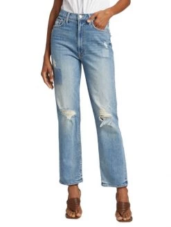 Mother Study Hover High-Waist Distressed Jeans -Cheap Mother And Heron Store unnamed file 607