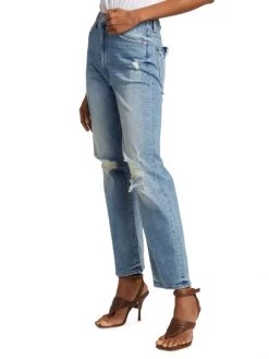 Mother Study Hover High-Waist Distressed Jeans -Cheap Mother And Heron Store unnamed file 608