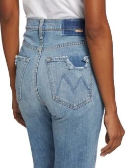 Mother Study Hover High-Waist Distressed Jeans -Cheap Mother And Heron Store unnamed file 610
