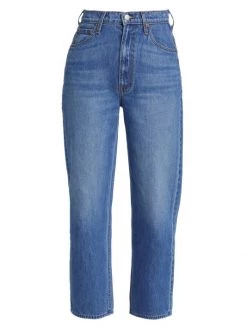 Mother Double Stack High-Rise Rigid Straight Ankle Jeans