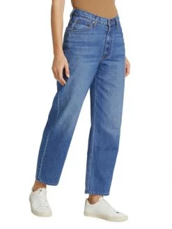 Mother Double Stack High-Rise Rigid Straight Ankle Jeans -Cheap Mother And Heron Store unnamed file 699