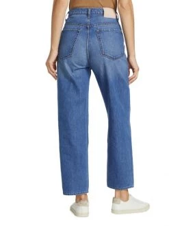 Mother Double Stack High-Rise Rigid Straight Ankle Jeans -Cheap Mother And Heron Store unnamed file 700