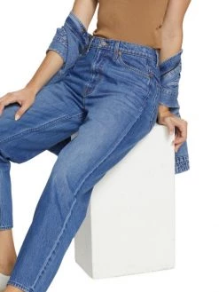 Mother Double Stack High-Rise Rigid Straight Ankle Jeans -Cheap Mother And Heron Store unnamed file 701