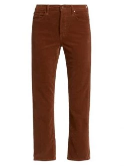 Mother The Tomcat Velvet Ankle-Crop Jeans