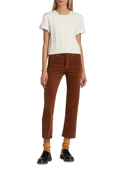 Mother The Tomcat Velvet Ankle-Crop Jeans 4 Mother The Tomcat Velvet Ankle-Crop Jeans - Image 2