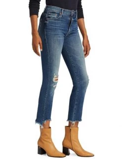 Mother The Insider High-Rise Step-Hem Stretch Crop Jeans -Cheap Mother And Heron Store unnamed file 76