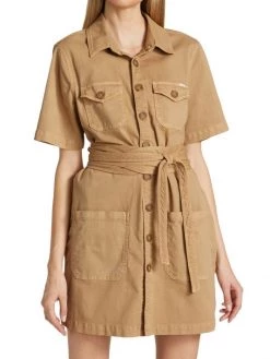 Mother The Wrapped Up Denim Mini Shirtdress -Cheap Mother And Heron Store unnamed file 775