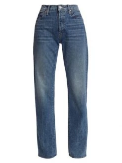 Mother The Ditcher High-Rise Straight-Leg Jeans