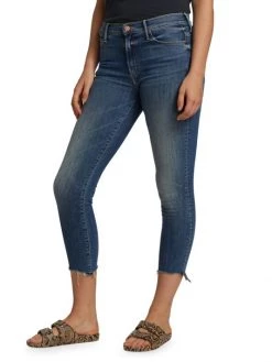 Mother The Stunner Frayed Step-Hem Stretch Skinny Ankle Jeans -Cheap Mother And Heron Store unnamed file 8