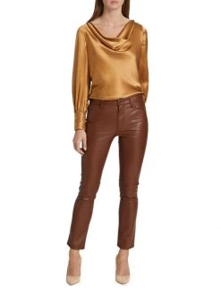 Mother The Dazzler Mid-Rise Slim Cropped Faux-Leather Ankle Jeans 10 Mother The Dazzler Mid-Rise Slim Cropped Faux-Leather Ankle Jeans -Cheap Mother And Heron Store unnamed file 802
