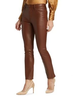 Mother The Dazzler Mid-Rise Slim Cropped Faux-Leather Ankle Jeans 12 Mother The Dazzler Mid-Rise Slim Cropped Faux-Leather Ankle Jeans -Cheap Mother And Heron Store unnamed file 804