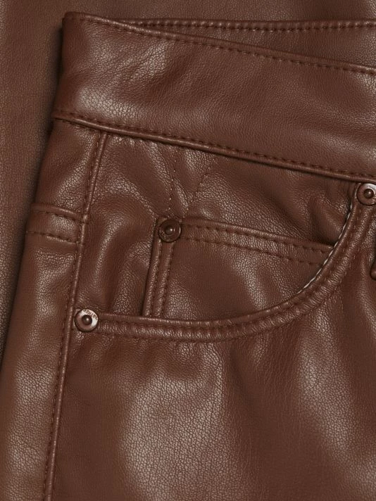 Mother The Dazzler Mid-Rise Slim Cropped Faux-Leather Ankle Jeans 9 Mother The Dazzler Mid-Rise Slim Cropped Faux-Leather Ankle Jeans - Image 7