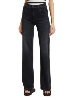 Mother The Hustler Roller Heel High-Rise Wide-Leg Jeans -Cheap Mother And Heron Store unnamed file 82