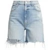 Mother Smokin' High-Rise Frayed Jean Shorts