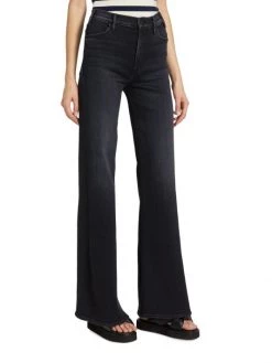 Mother The Hustler Roller Heel High-Rise Wide-Leg Jeans -Cheap Mother And Heron Store unnamed file 83