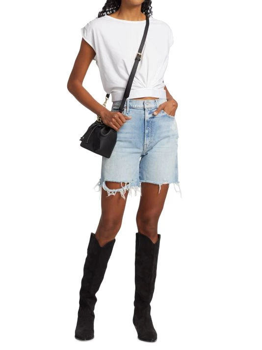 Mother Smokin' High-Rise Frayed Jean Shorts 4 Mother Smokin' High-Rise Frayed Jean Shorts - Image 2