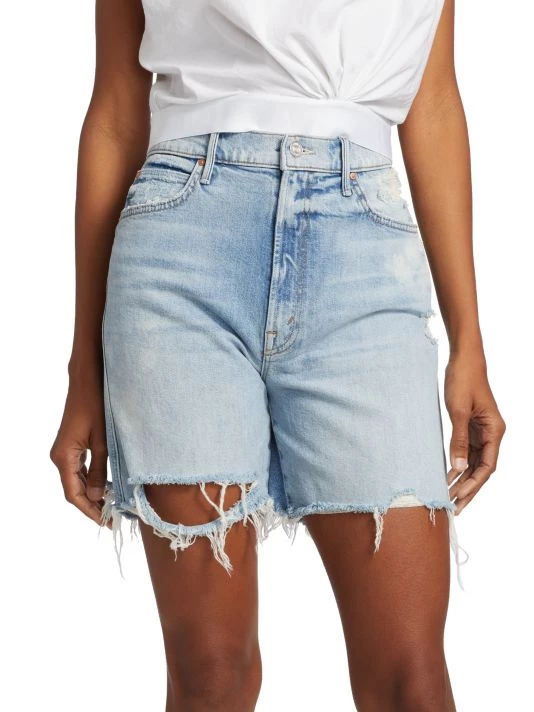 Mother Smokin' High-Rise Frayed Jean Shorts 5 Mother Smokin' High-Rise Frayed Jean Shorts - Image 3