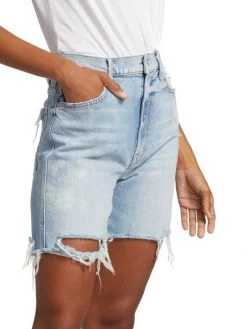 Mother Smokin' High-Rise Frayed Jean Shorts 12 Mother Smokin' High-Rise Frayed Jean Shorts -Cheap Mother And Heron Store unnamed file 832