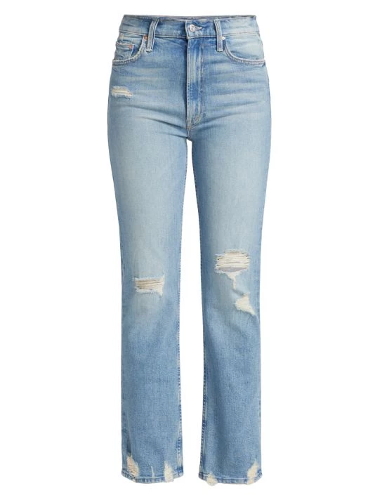 Mother High-Waisted Rider Slim Distressed Jeans 3 Mother High-Waisted Rider Slim Distressed Jeans
