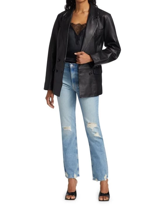 Mother High-Waisted Rider Slim Distressed Jeans 4 Mother High-Waisted Rider Slim Distressed Jeans - Image 2