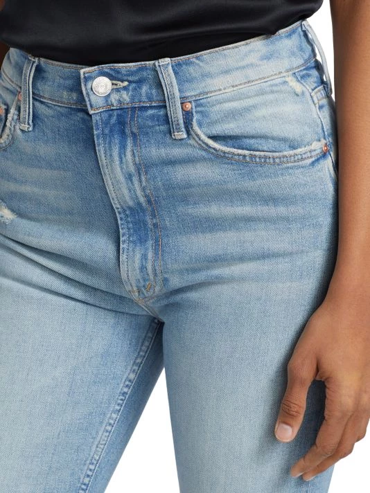 Mother High-Waisted Rider Slim Distressed Jeans 8 Mother High-Waisted Rider Slim Distressed Jeans - Image 6