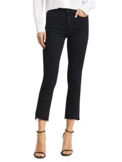 Mother The Insider Mid-Rise Frayed Step-Hem Stretch Crop Jeans -Cheap Mother And Heron Store unnamed file 845