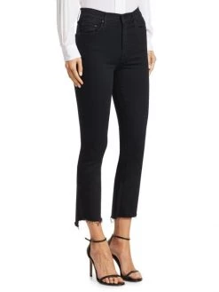 Mother The Insider Mid-Rise Frayed Step-Hem Stretch Crop Jeans -Cheap Mother And Heron Store unnamed file 846