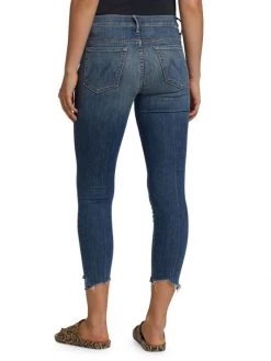Mother The Stunner Frayed Step-Hem Stretch Skinny Ankle Jeans -Cheap Mother And Heron Store unnamed file 9