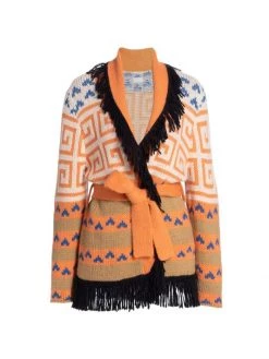 Mother The Belted Fringed Cardigan