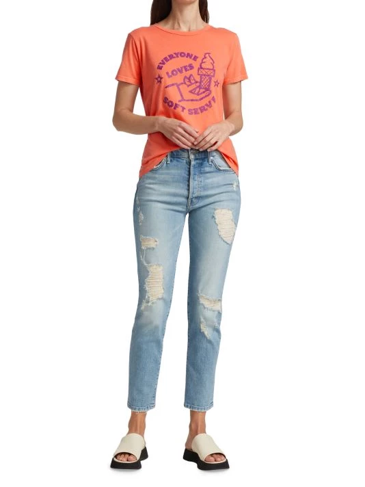 Mother Trickster Mid-Rise Stretch Straight-Leg Ankle Jeans 4 Mother Trickster Mid-Rise Stretch Straight-Leg Ankle Jeans - Image 2