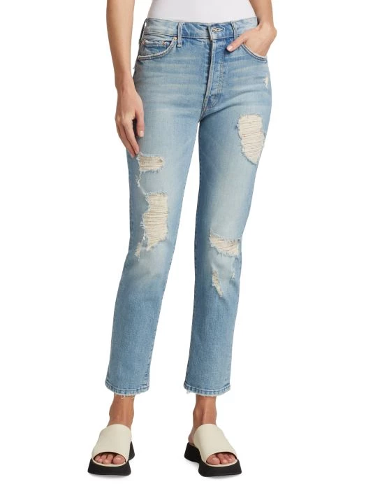 Mother Trickster Mid-Rise Stretch Straight-Leg Ankle Jeans 5 Mother Trickster Mid-Rise Stretch Straight-Leg Ankle Jeans - Image 3