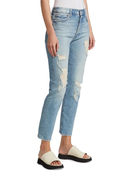 Mother Trickster Mid-Rise Stretch Straight-Leg Ankle Jeans 6 Mother Trickster Mid-Rise Stretch Straight-Leg Ankle Jeans - Image 4