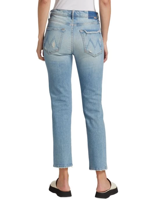 Mother Trickster Mid-Rise Stretch Straight-Leg Ankle Jeans 7 Mother Trickster Mid-Rise Stretch Straight-Leg Ankle Jeans - Image 5