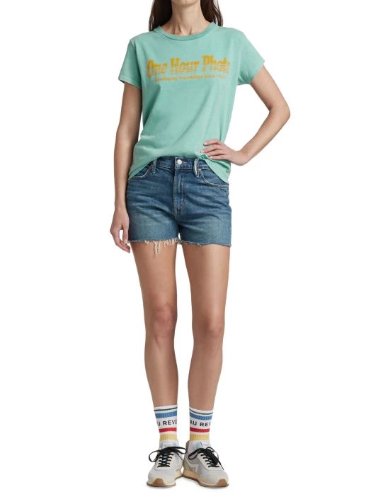 Mother The Dutchie High-Rise Stretch Cut-Off Jean Shorts 4 Mother The Dutchie High-Rise Stretch Cut-Off Jean Shorts - Image 2