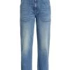Mother Wrapper Patch Springy High-Rise Stretch Ankle Jeans -Cheap Mother And Heron Store unnamed file 955