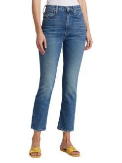 Mother Rider High-Rise Stretch Crop Flare Jeans -Cheap Mother And Heron Store unnamed file 975