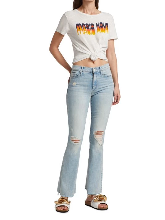 Mother The Weekender Fray Mid-Rise Distressed Stretch Flare Jeans 4 Mother The Weekender Fray Mid-Rise Distressed Stretch Flare Jeans - Image 2